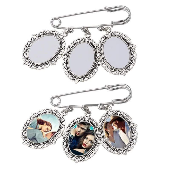 3 Charm Brooches