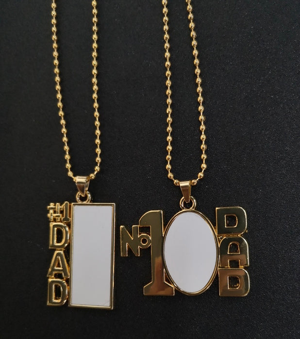 #1 Dad Rectangle or Oval Necklaces