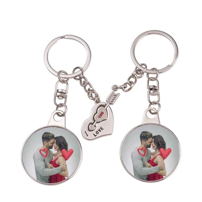 Heart and Arrow Keychain Set