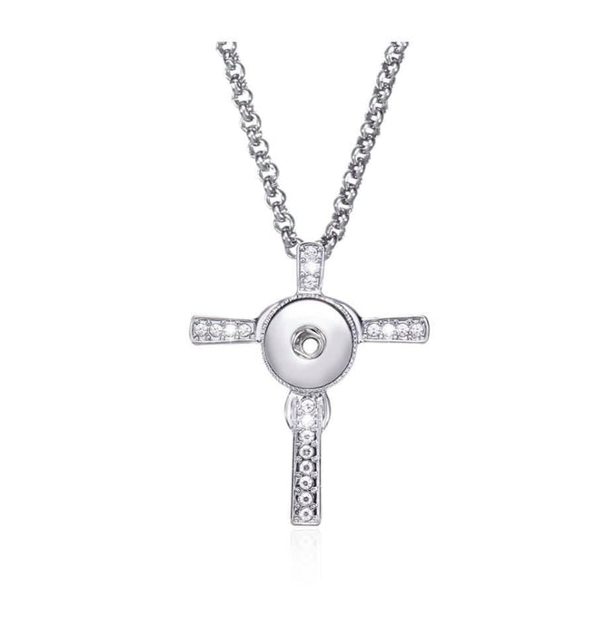 Bling Cross Snap Necklaces