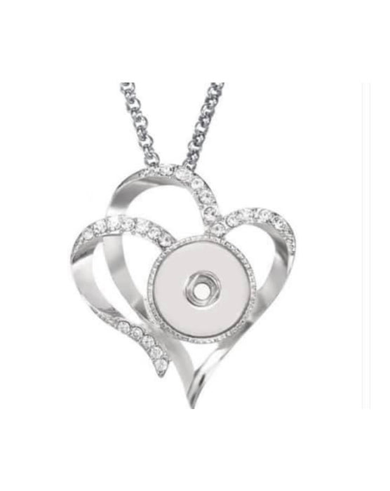 Double Heart Snap Necklaces