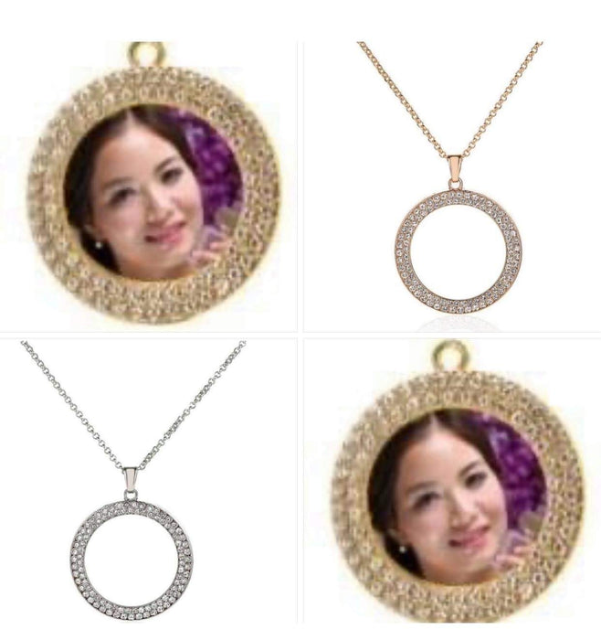 Bling Double Circle Necklaces