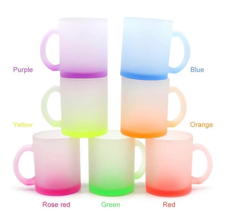 Colored Frosted Mugs
