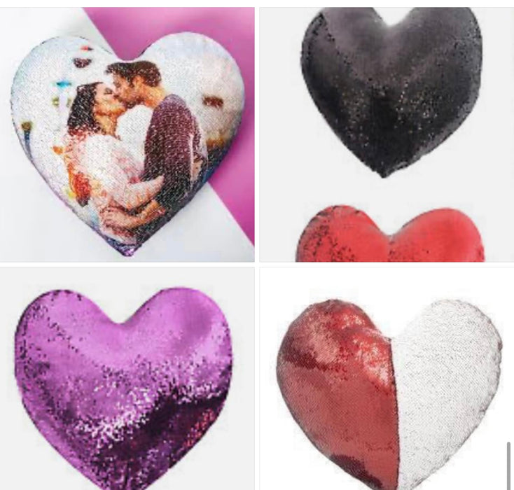 Heart Sequin Pillows