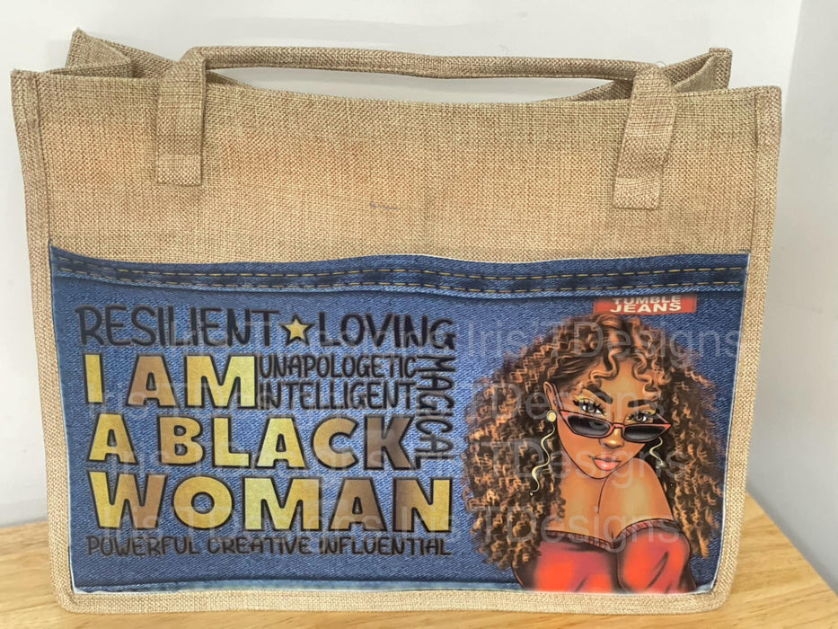 Burlap Canvas Carrying Bag (BUY-IN)
