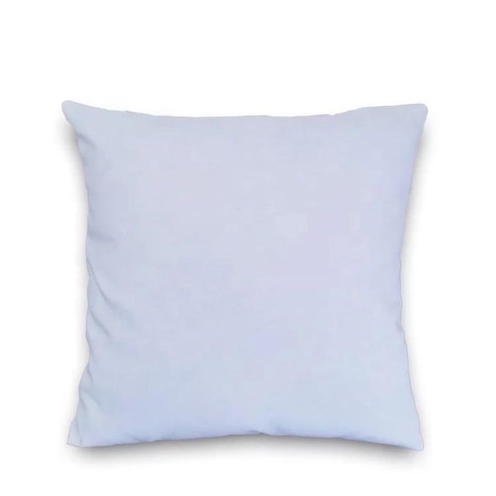 White 15x15 Polyester Pillow Cover