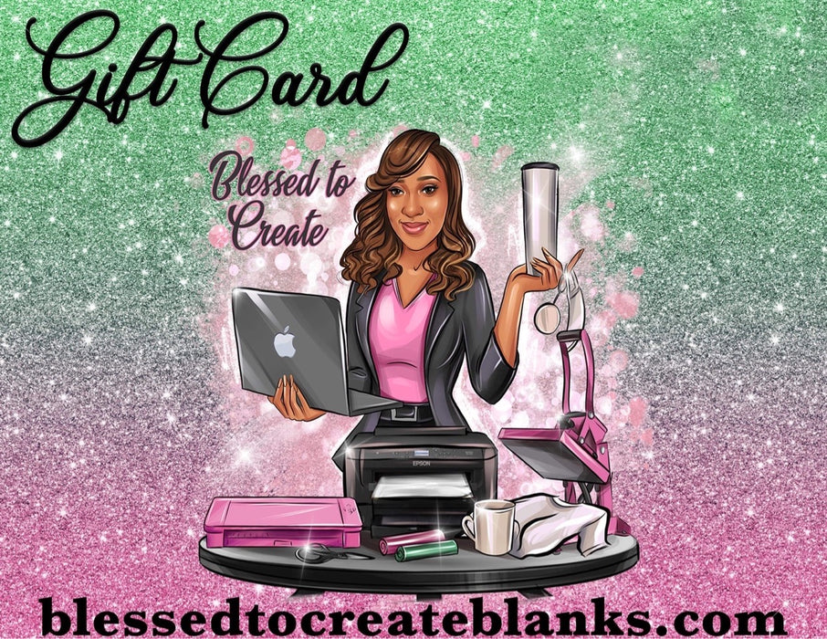 Blessed to Create Sublimation Blanks Gift Card