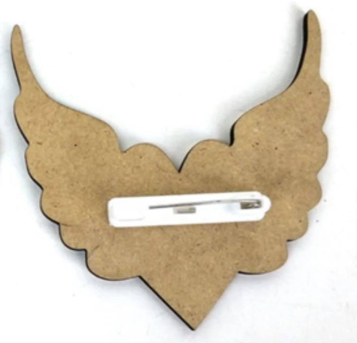 Heart Wing Brooches