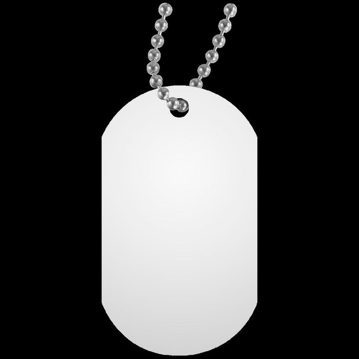 Double Sided Sublimation Dog Tags with Ball Necklace Chain — Blessed to  Create Sublimation Blanks