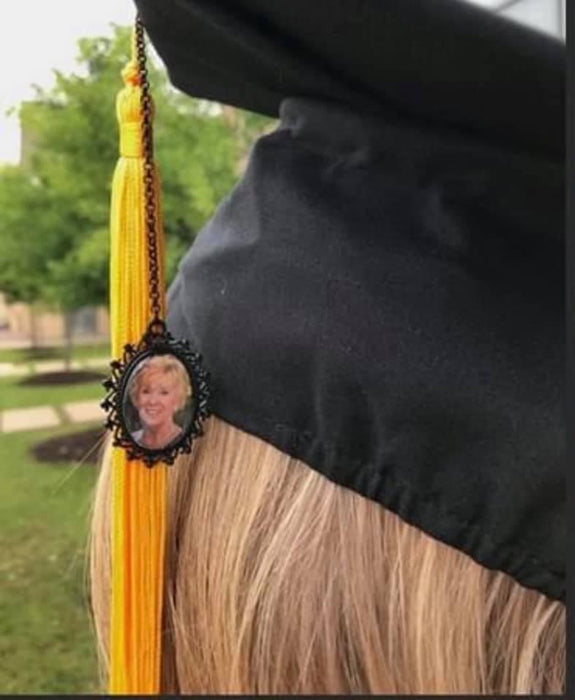 Graduation Cap Picture Charm Tassel or Wedding Bouquet Charm